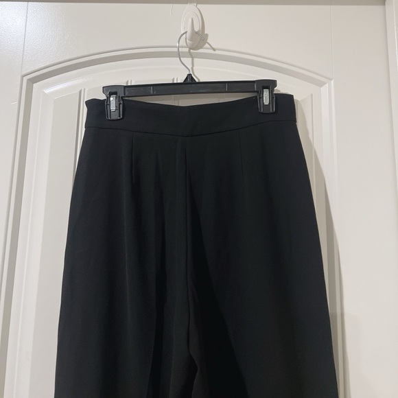 Zara Elegant Black Wide-Leg Pants with gold Buttons Black size S - Picture 5 of 7